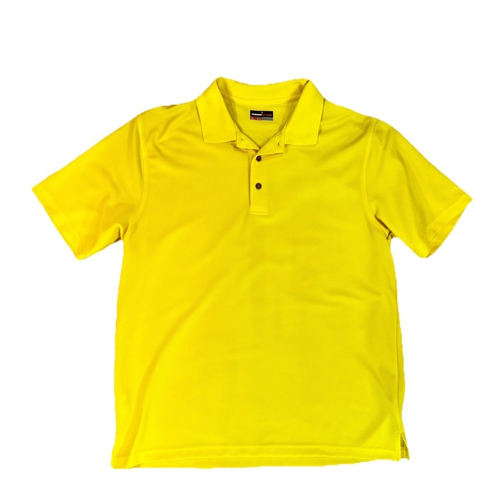 GRAND SLAM Performance Polo Shirt Mens XL NEON Yellow Golf Short Sleeve Athletic